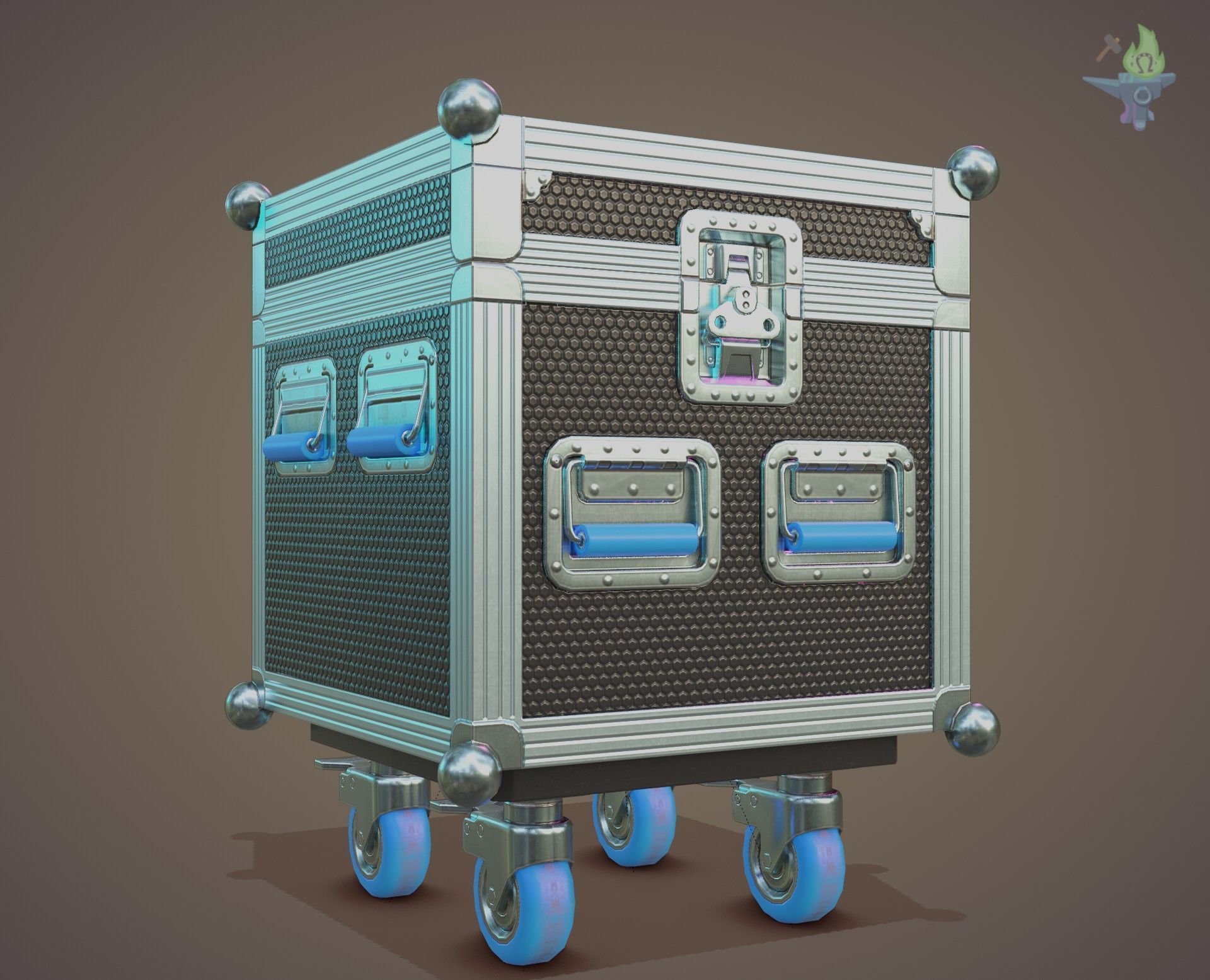 Flight Case Low-poly 3D model_24