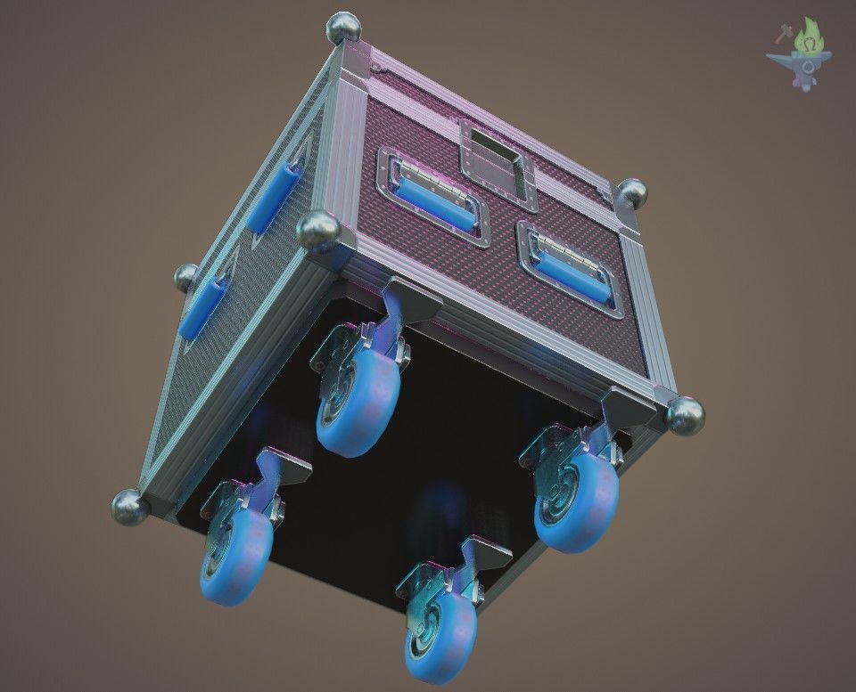 Flight Case Low-poly 3D model_32