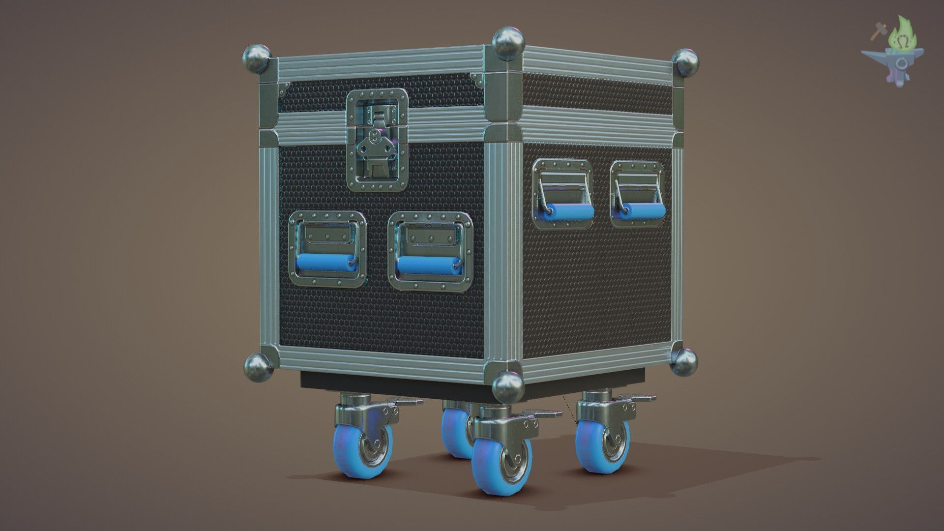 Flight Case Low-poly 3D model_8