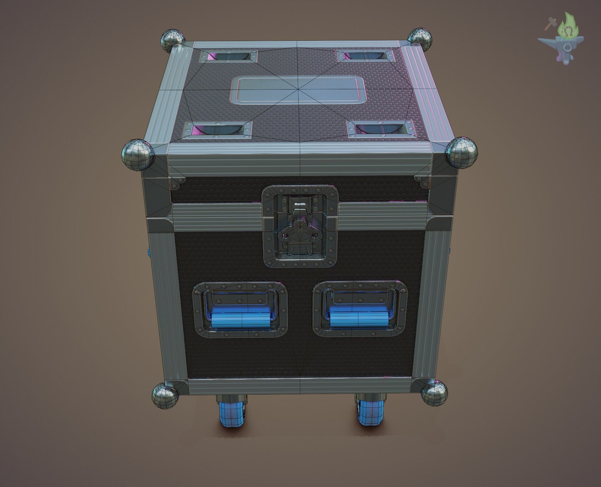 Flight Case Low-poly 3D model_23
