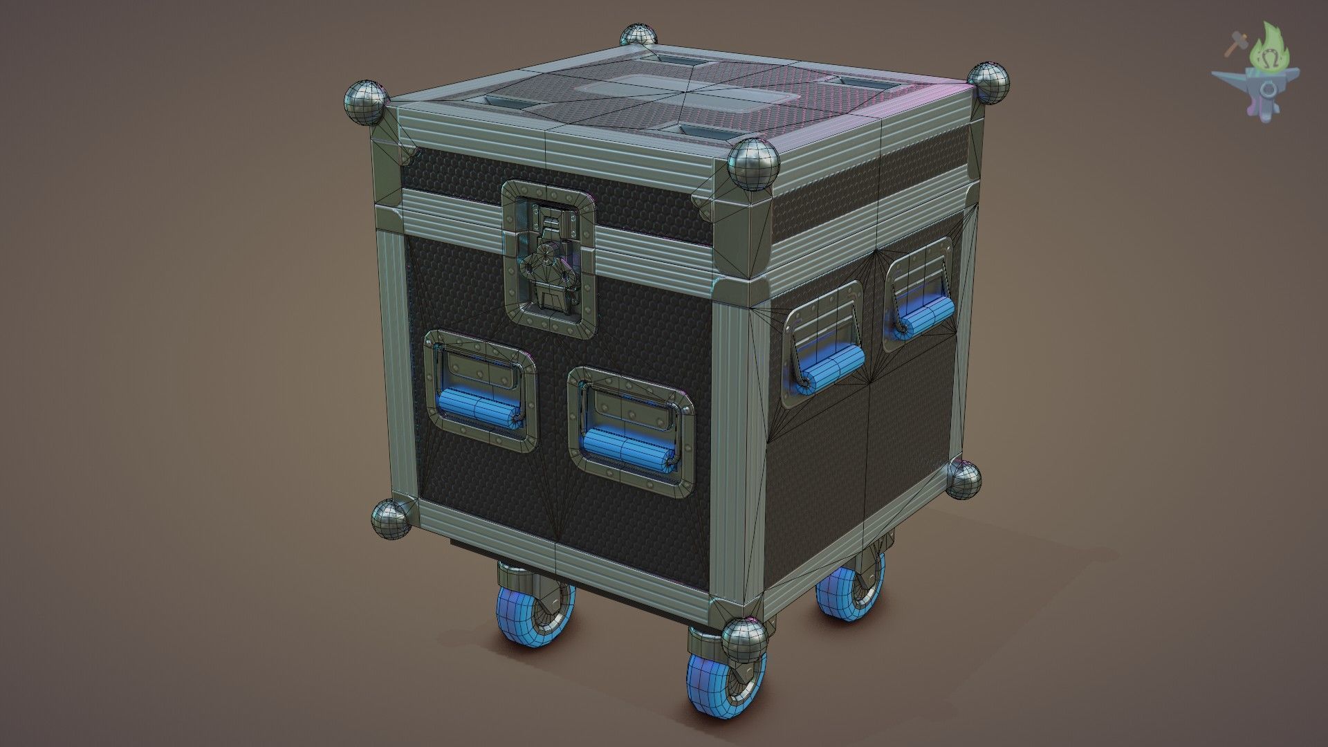 Flight Case Low-poly 3D model_10