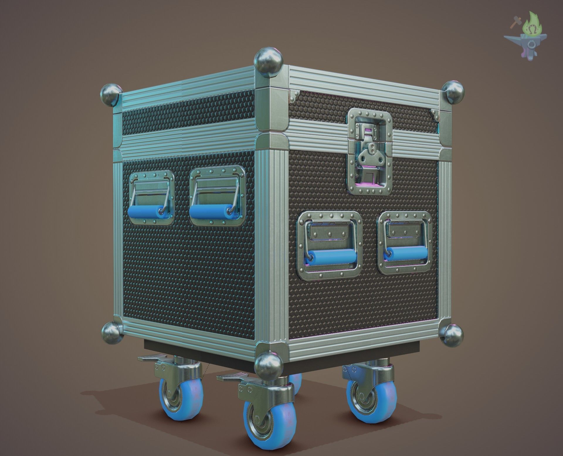 Flight Case Low-poly 3D model_17