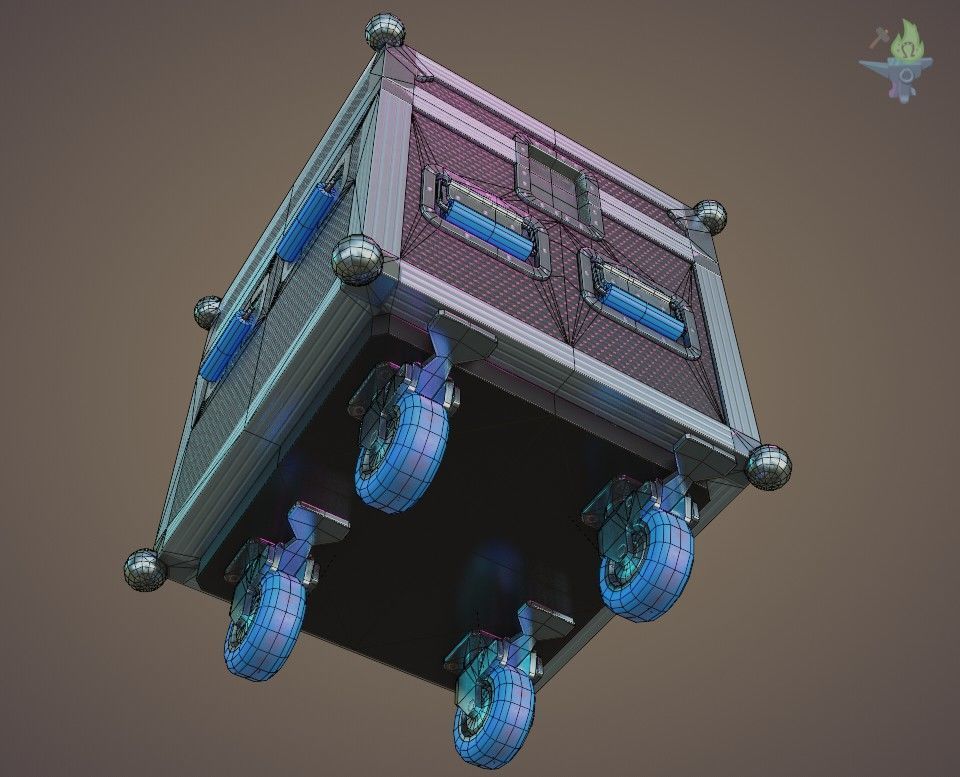 Flight Case Low-poly 3D model_31