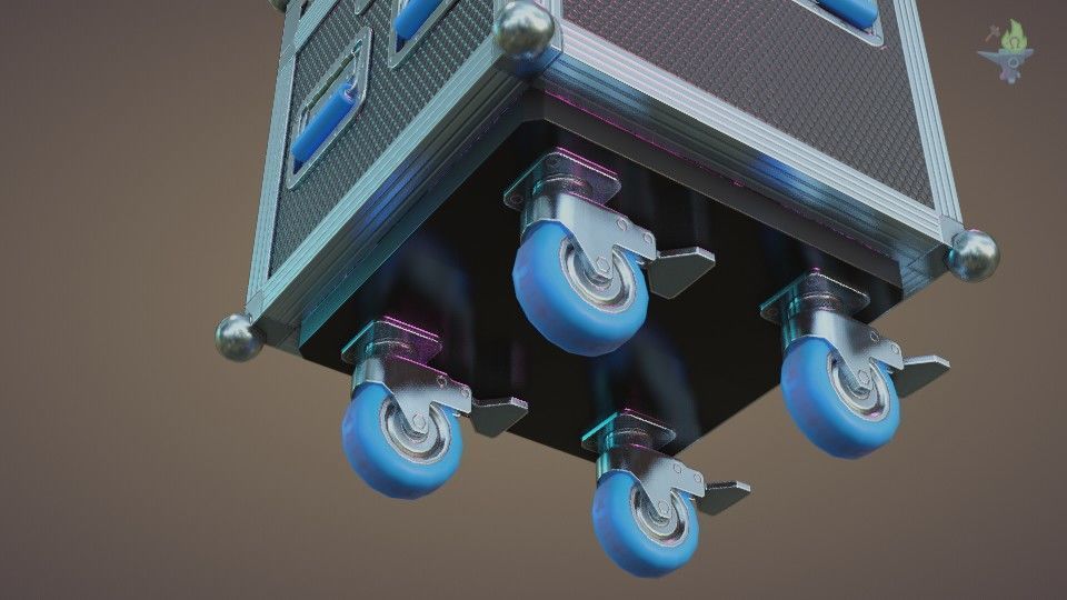 Flight Case Low-poly 3D model_9