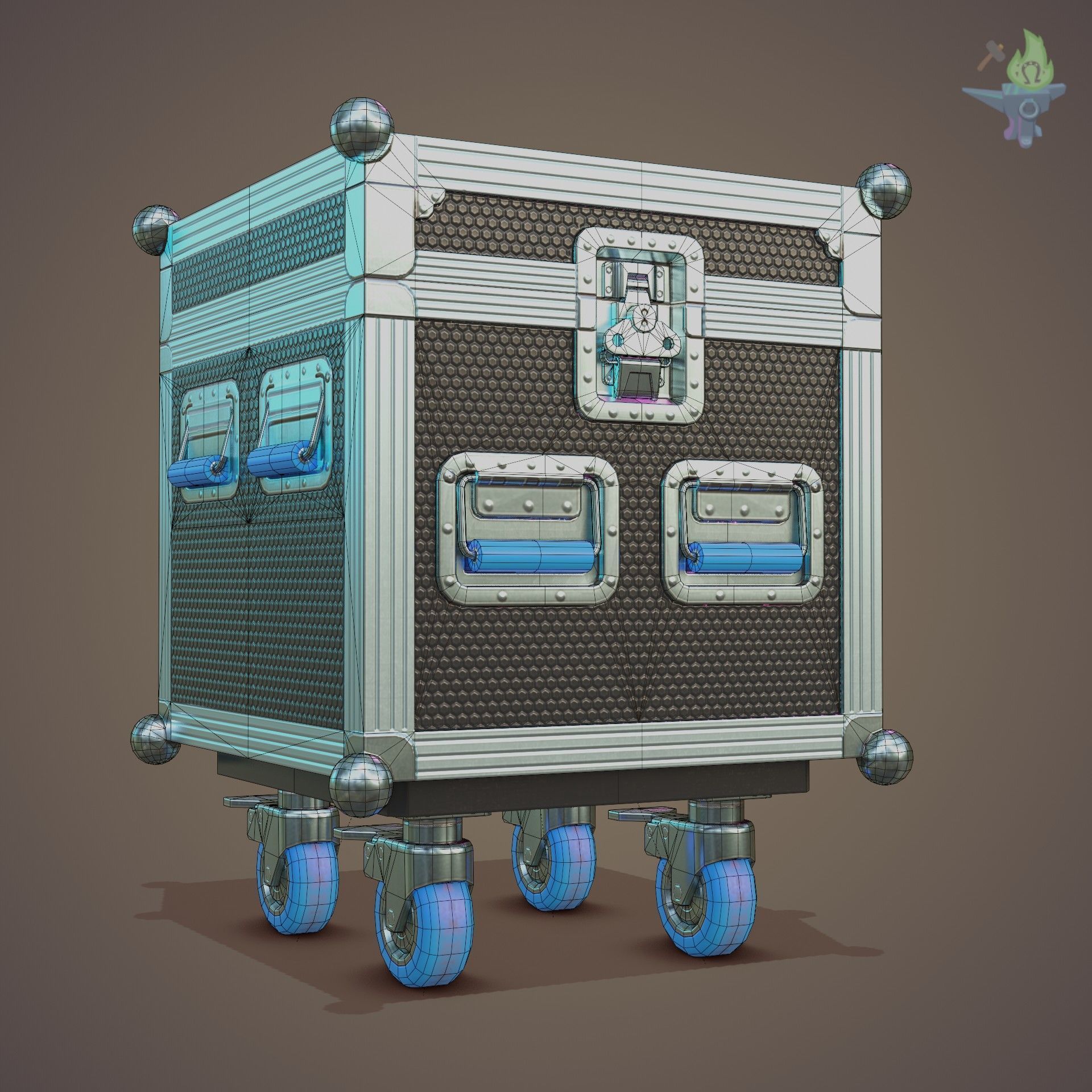 Flight Case Low-poly 3D model_20
