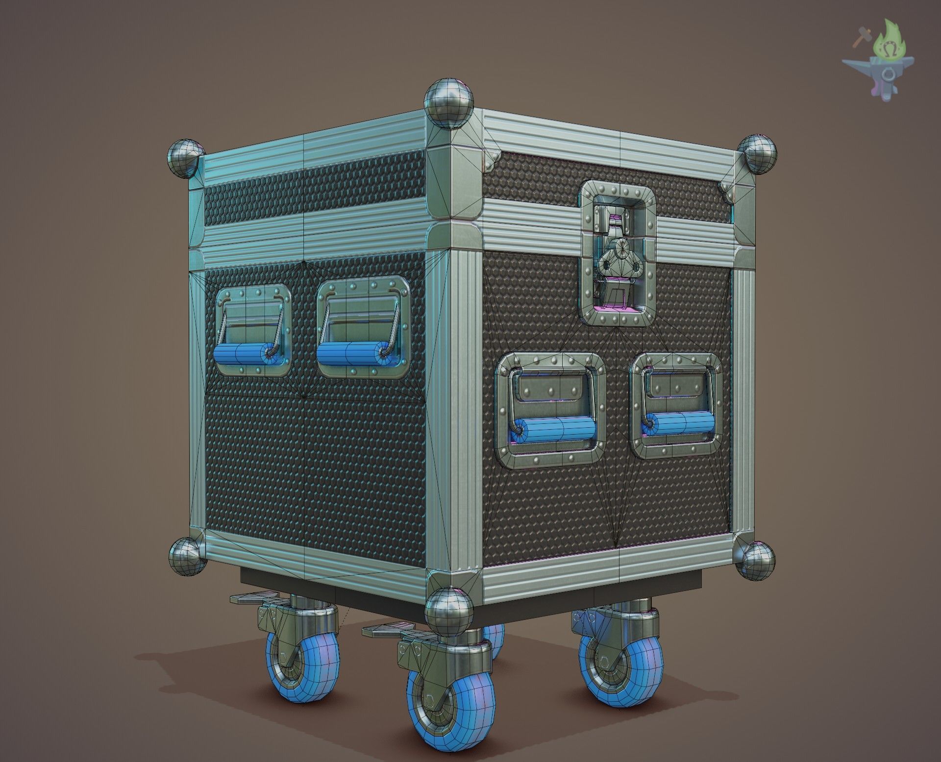 Flight Case Low-poly 3D model_18