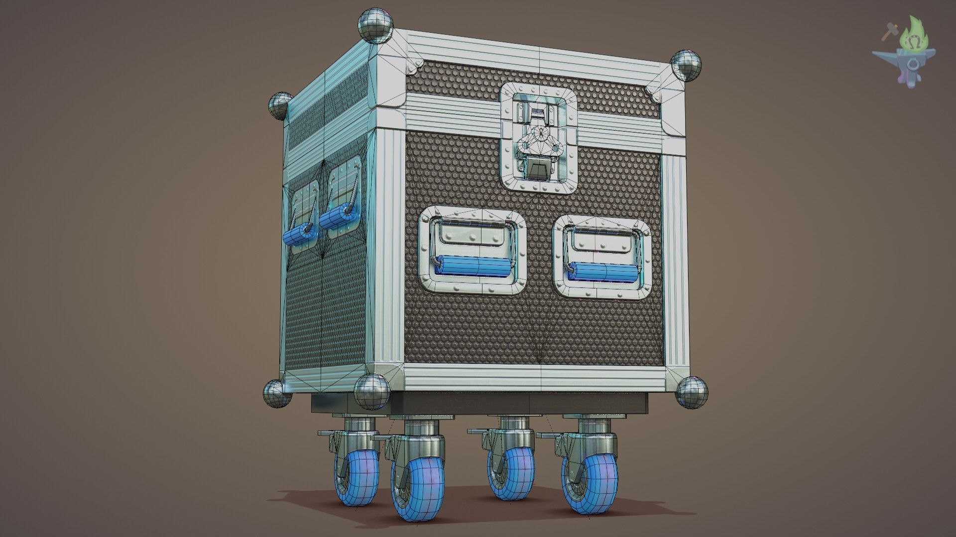 Flight Case Low-poly 3D model_15