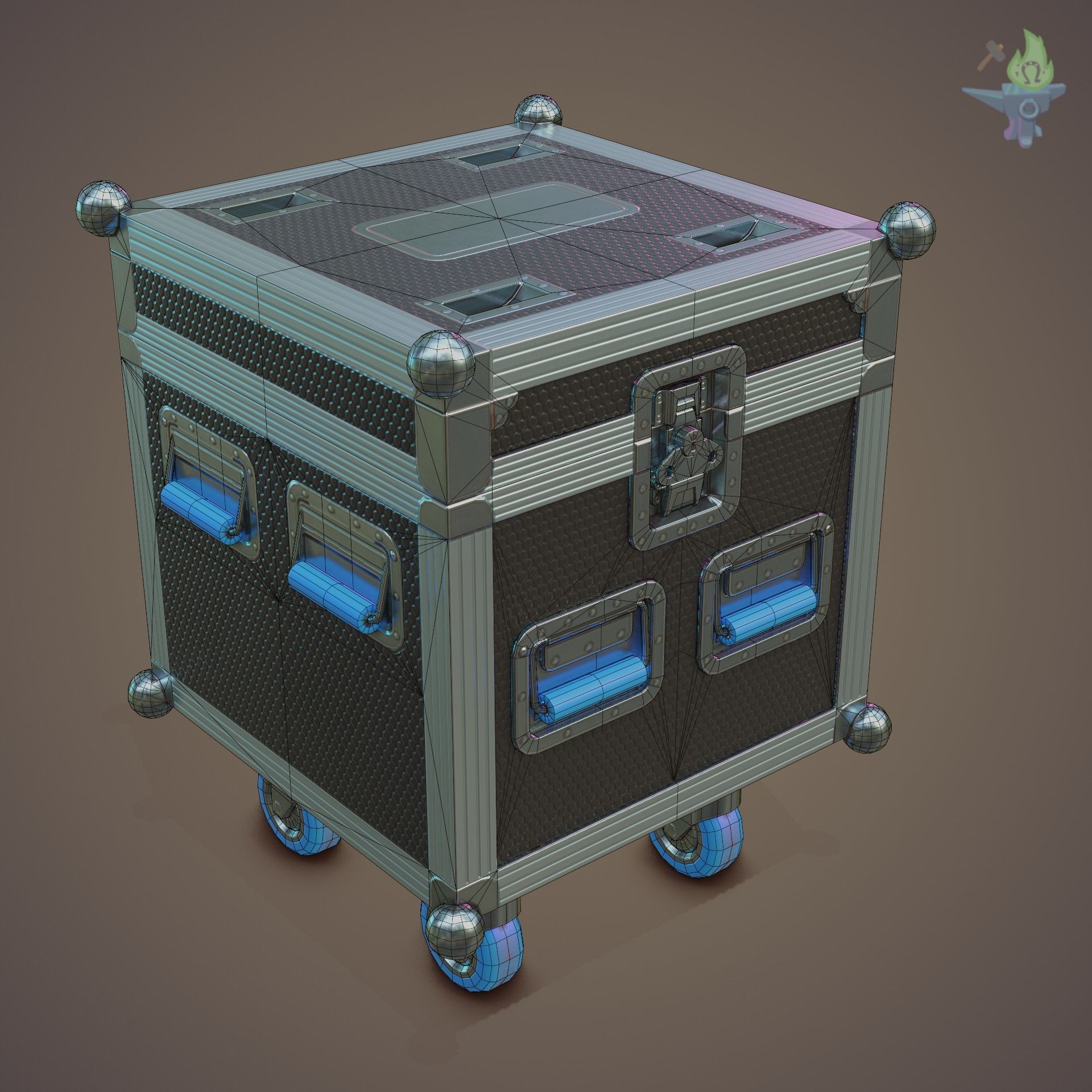 Flight Case Low-poly 3D model_28