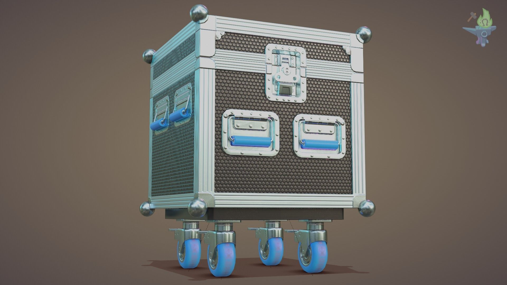Flight Case Low-poly 3D model_16
