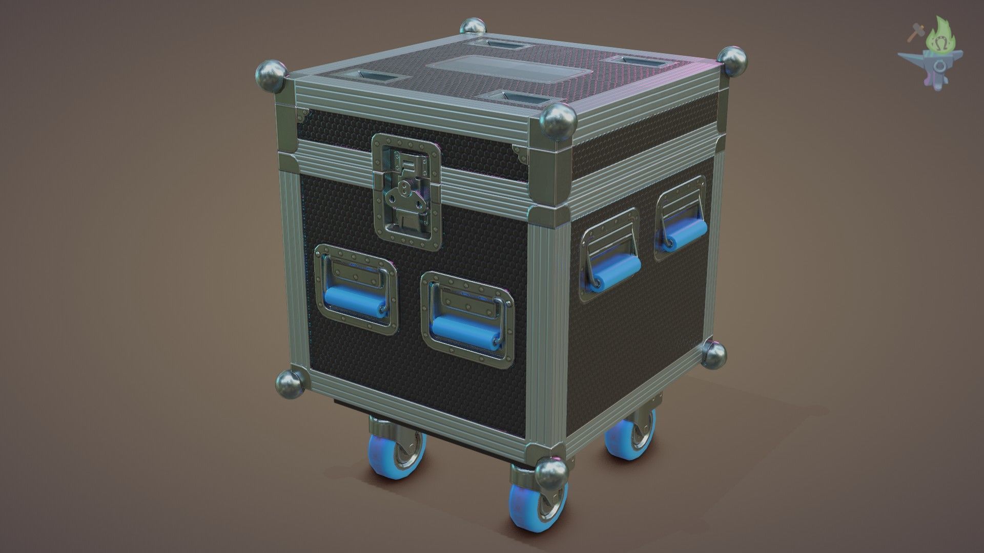 Flight Case Low-poly 3D model_5