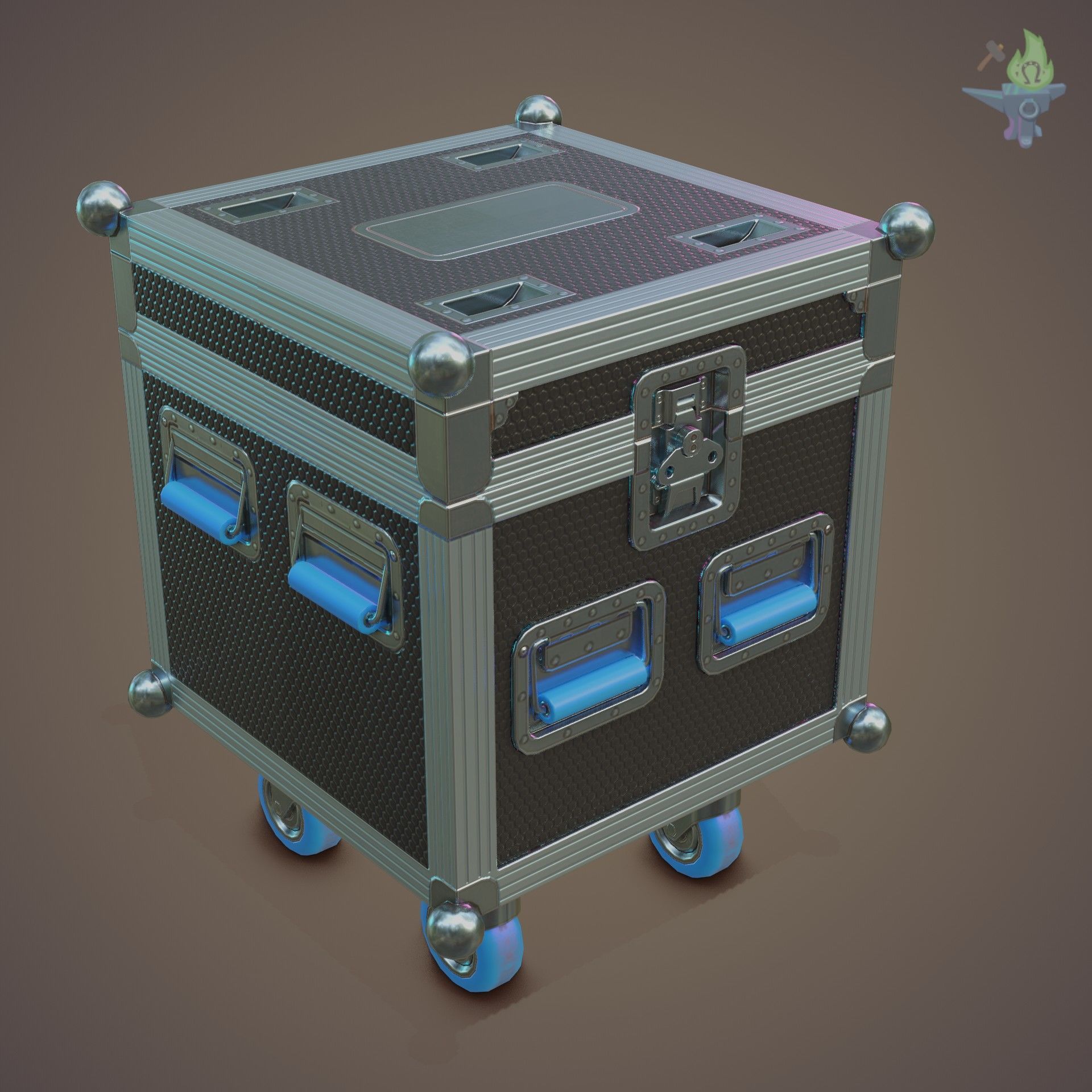 Flight Case Low-poly 3D model_27