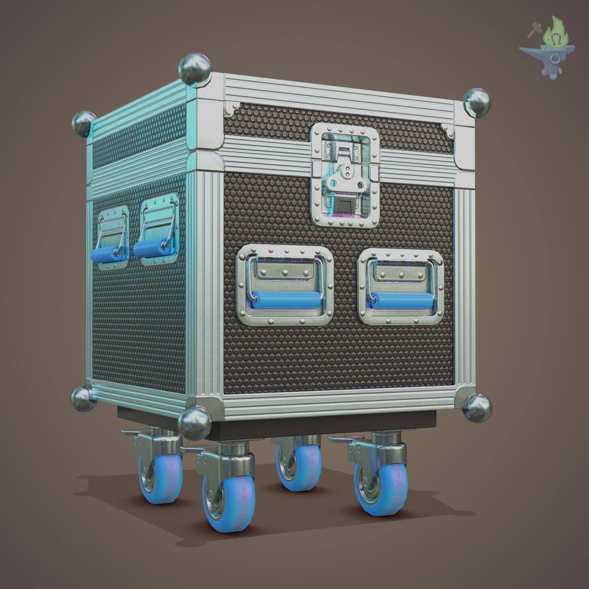 Flight Case Low-poly 3D model_21