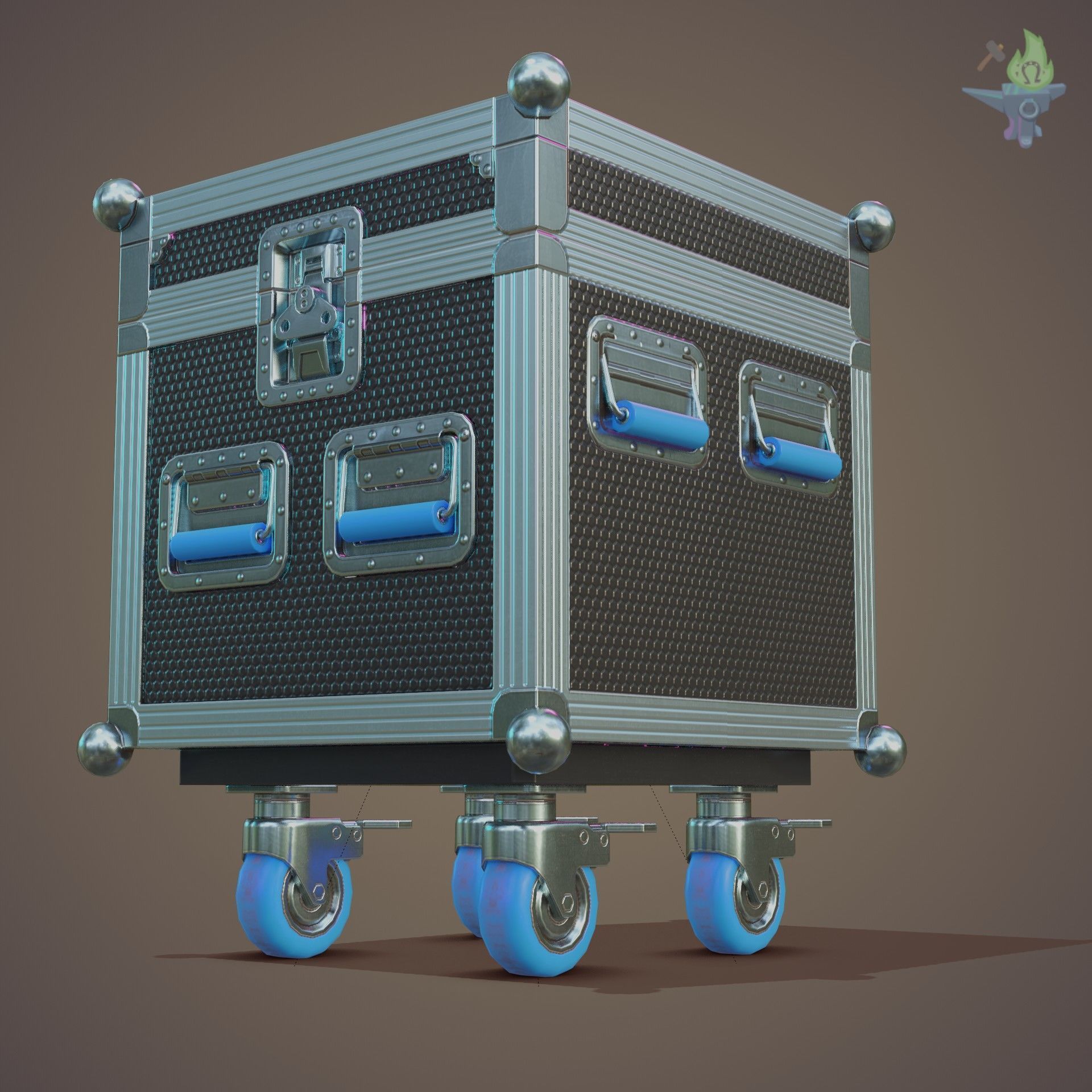 Flight Case Low-poly 3D model_29