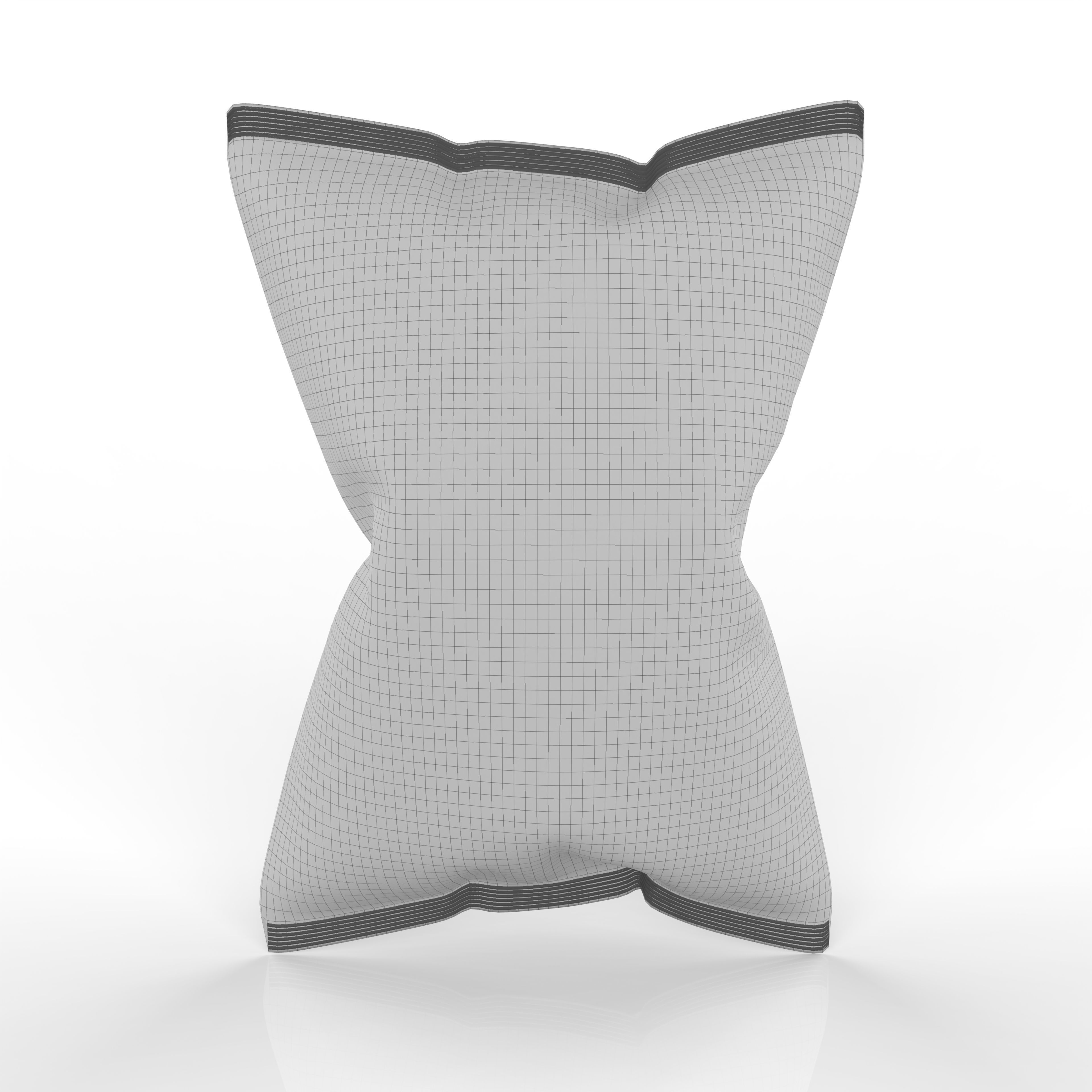 Nachos Chips Bag Packaging Model for Snack Branding 3D model_4