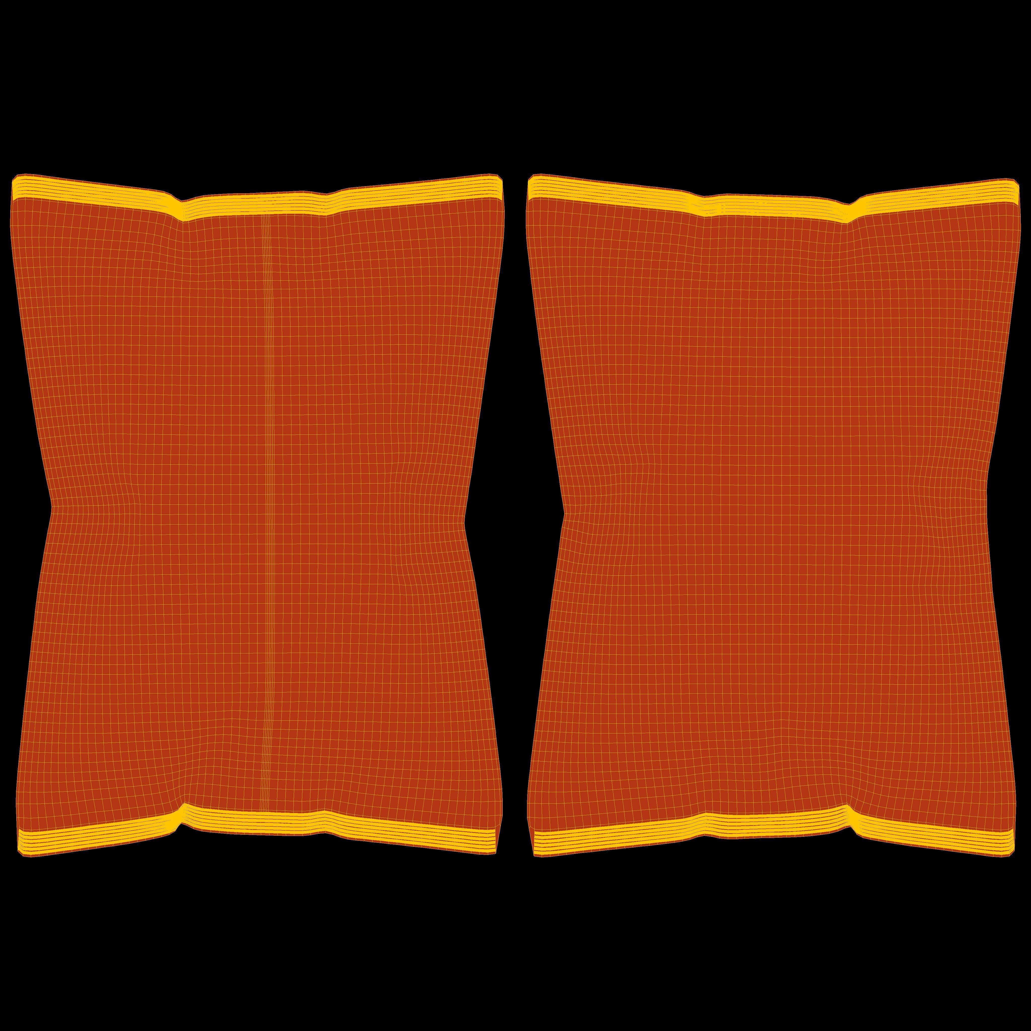 Nachos Chips Bag Packaging Model for Snack Branding 3D model_12