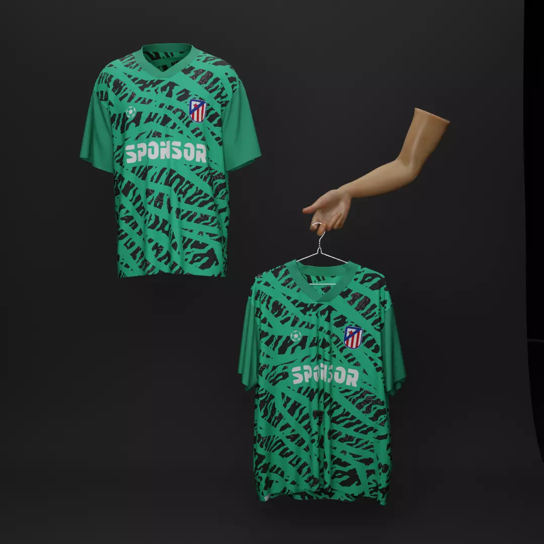 01 Customizable Sports Jersey Mockup with 2 Animated Display 3D model