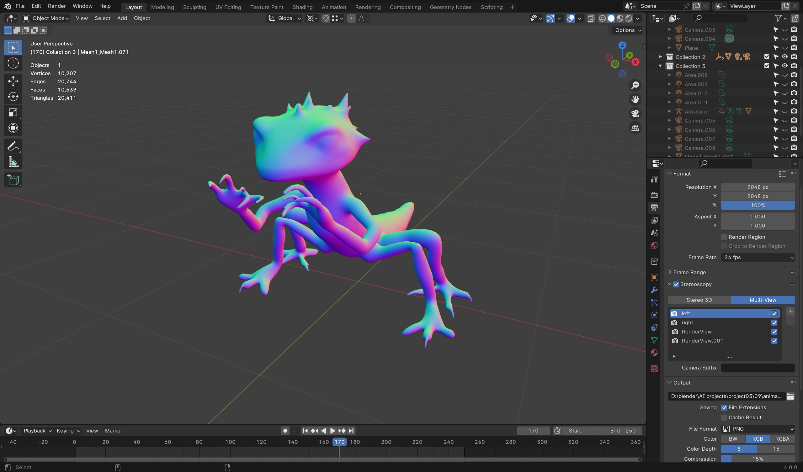 Desert Crawler - Rig-Ready 3D Character for Games Low-poly 3D model_9
