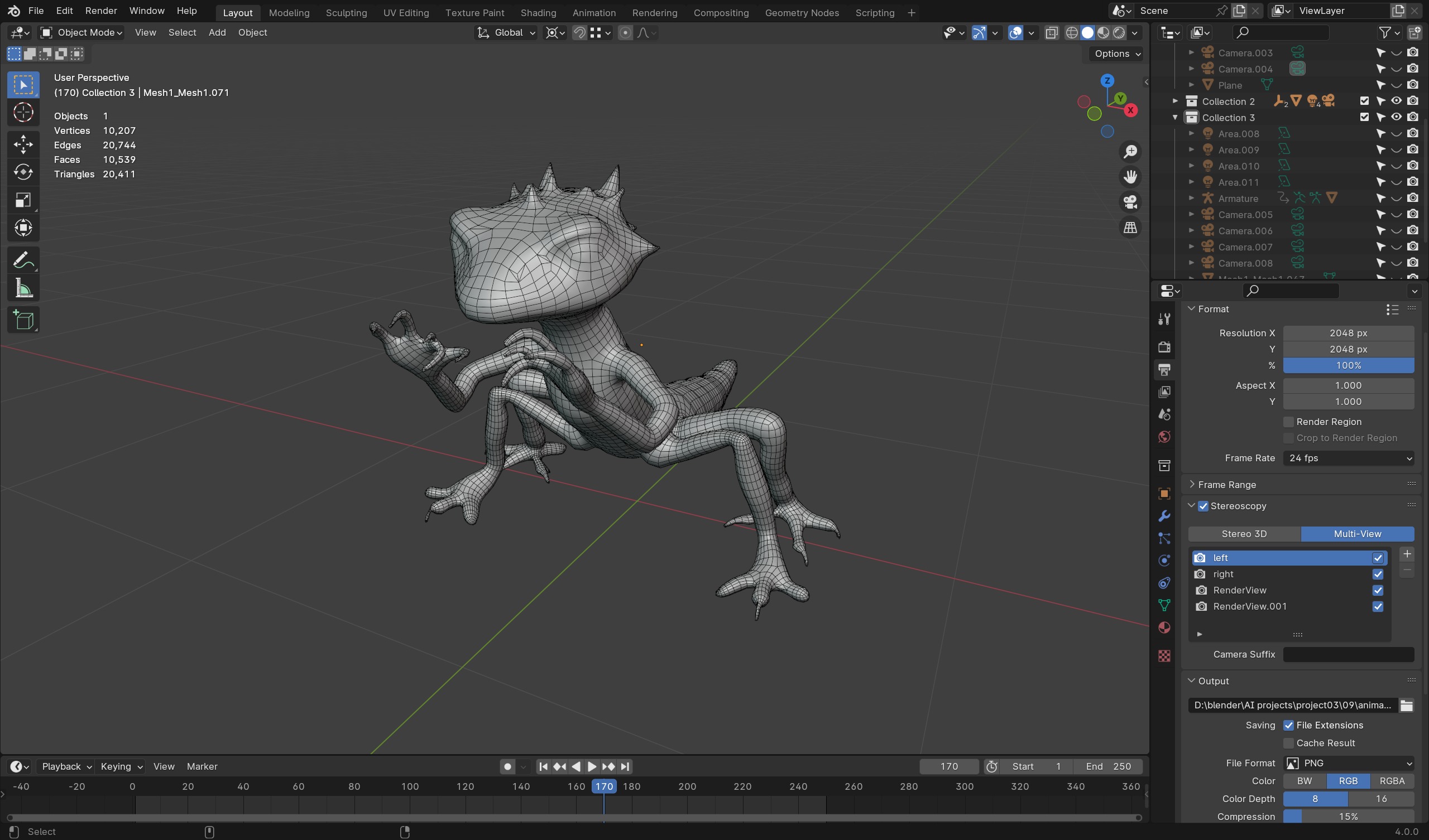 Desert Crawler - Rig-Ready 3D Character for Games Low-poly 3D model_7
