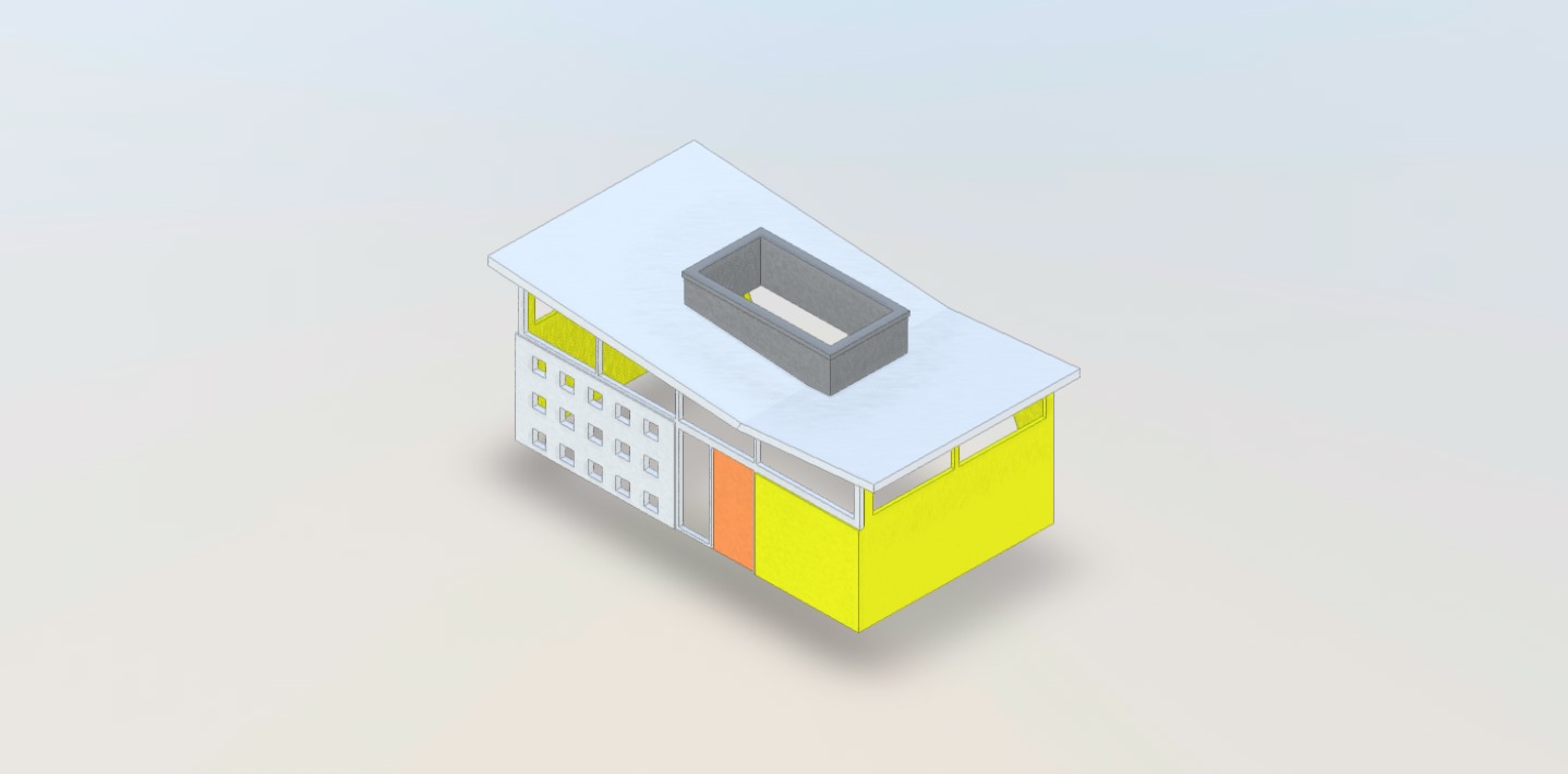 Tissue Box Cover - Mid-century House 3D print model_4