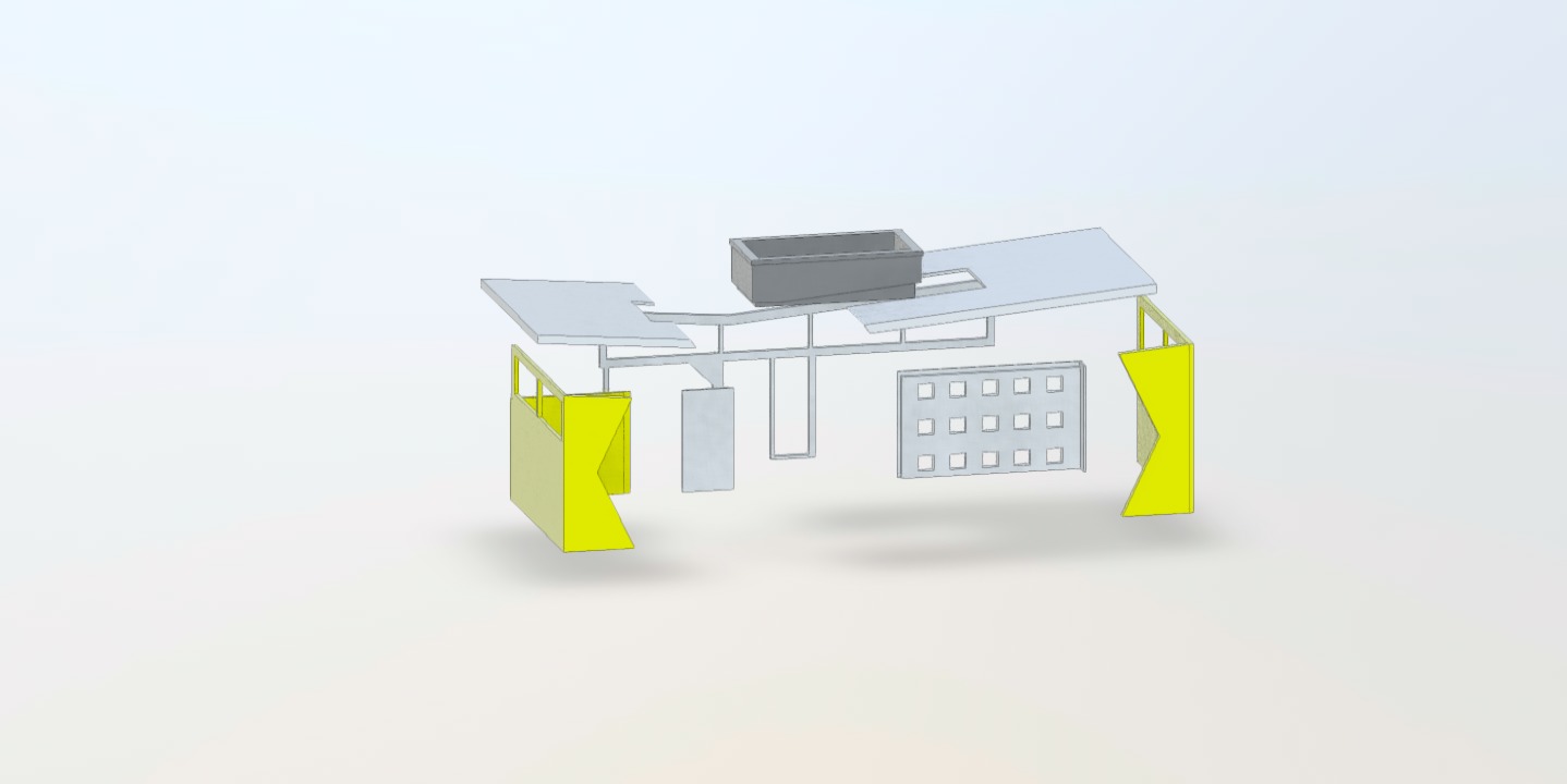 Tissue Box Cover - Mid-century House 3D print model_7