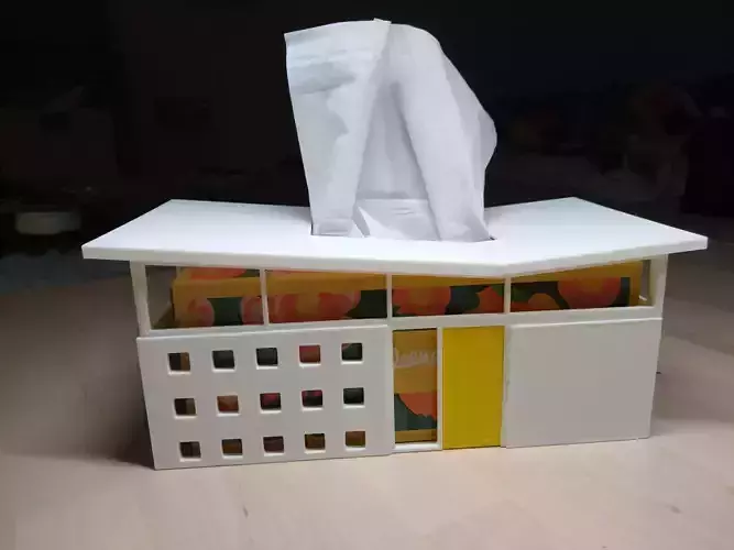 Tissue Box Cover - Mid-century House