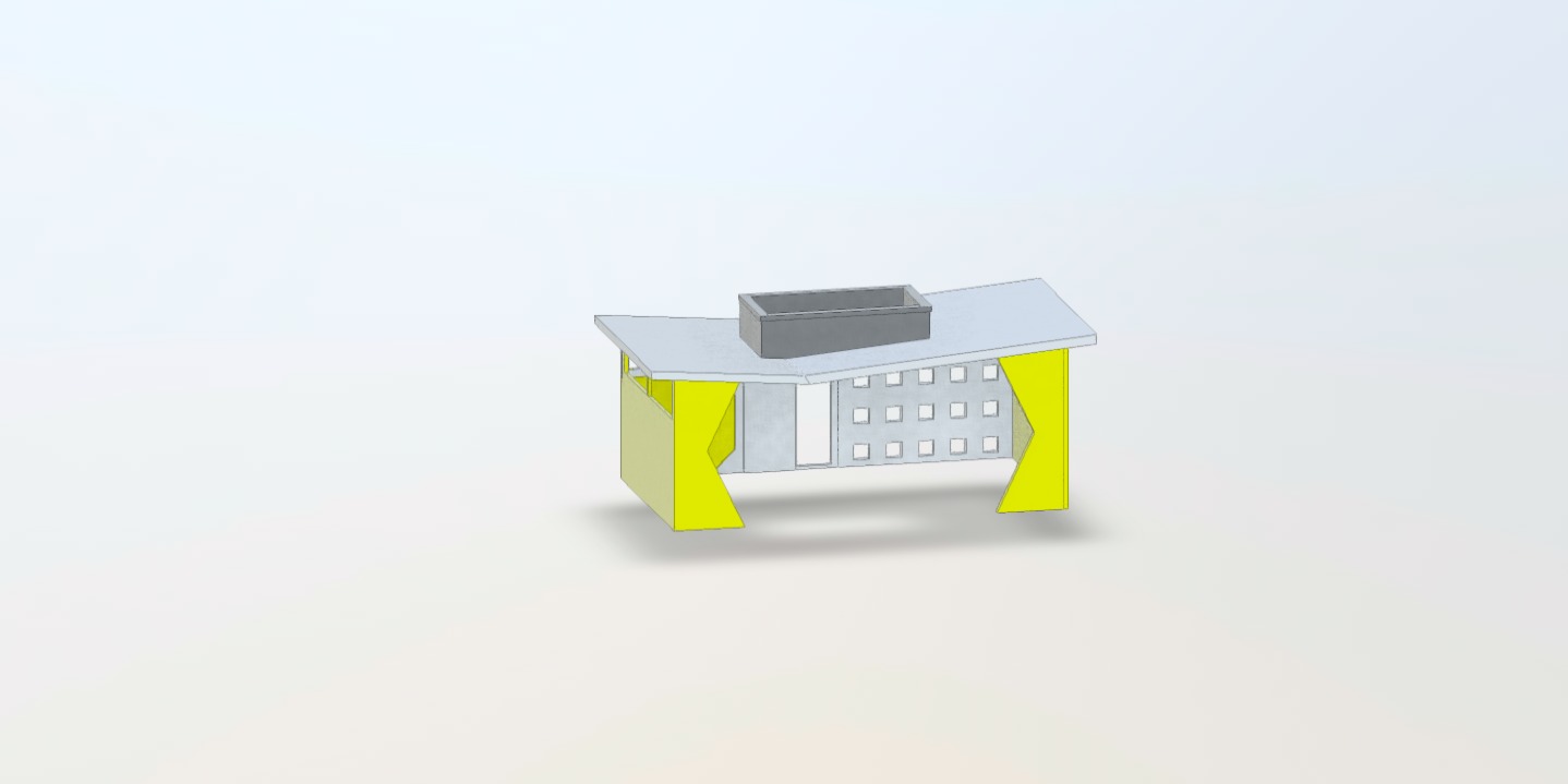 Tissue Box Cover - Mid-century House 3D print model_8
