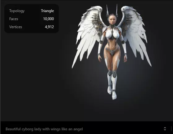 beautiful cyborg angel 1 3D print model_0