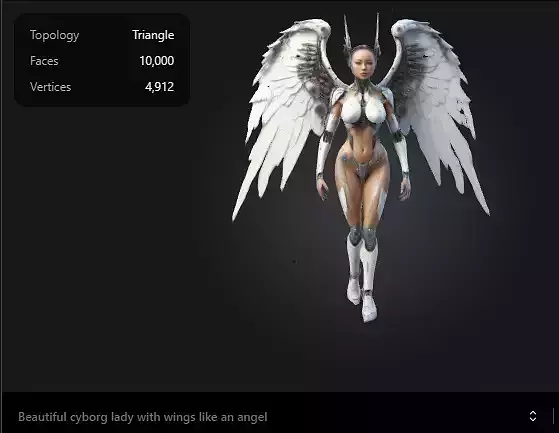 beautiful cyborg angel 1 3D print model