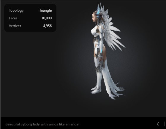 beautiful cyborg angel 2 3D print model_4