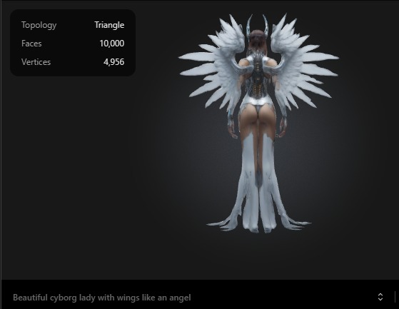 beautiful cyborg angel 2 3D print model_3