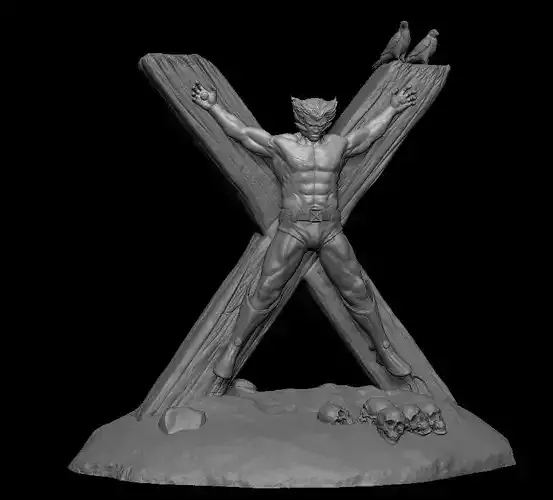 Wolverine Crucified- Marvel Statue - Uncanny Xmen Statue
