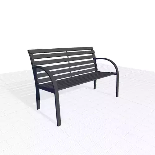 Oak-Black Refined Simplicity Garden Park Bench
