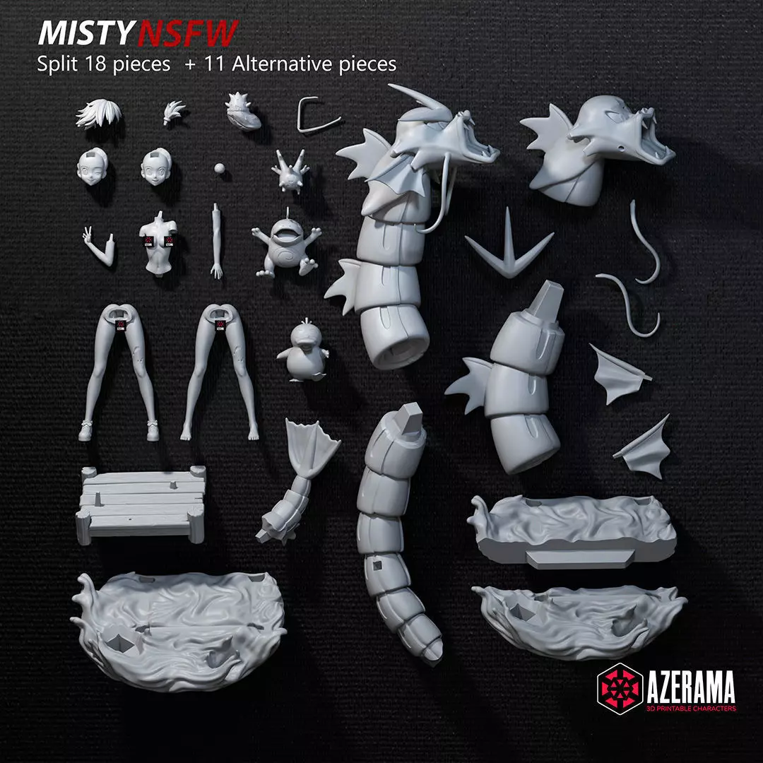 Misty NSFW STL Ready for 3D Printing 3D print model_11