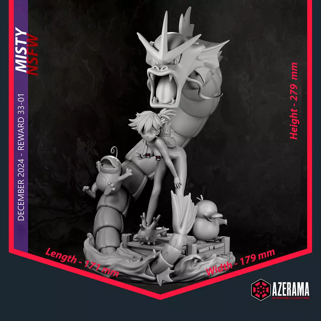 Misty NSFW STL Ready for 3D Printing 3D print model_10