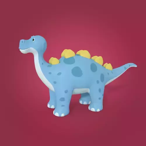 Cartoon Dinosaur Low-poly 3D model