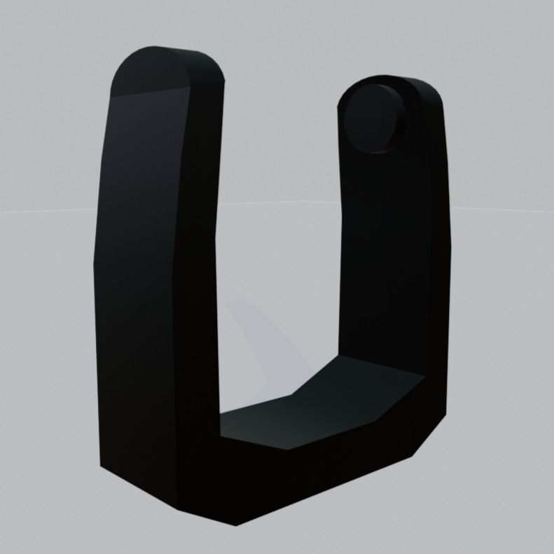 Moving head arm 1 A English Ver Free low-poly 3D model_1