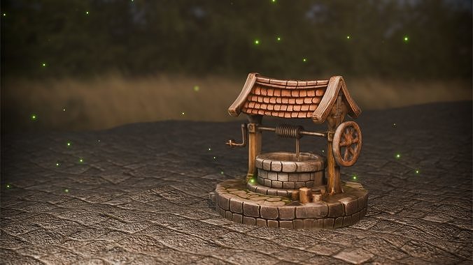 A Medieval Water Well 3D model