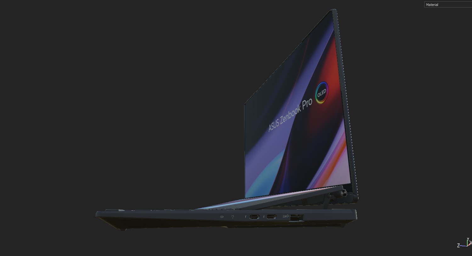 Asus Zenbook Duo Low-poly 3D model_4