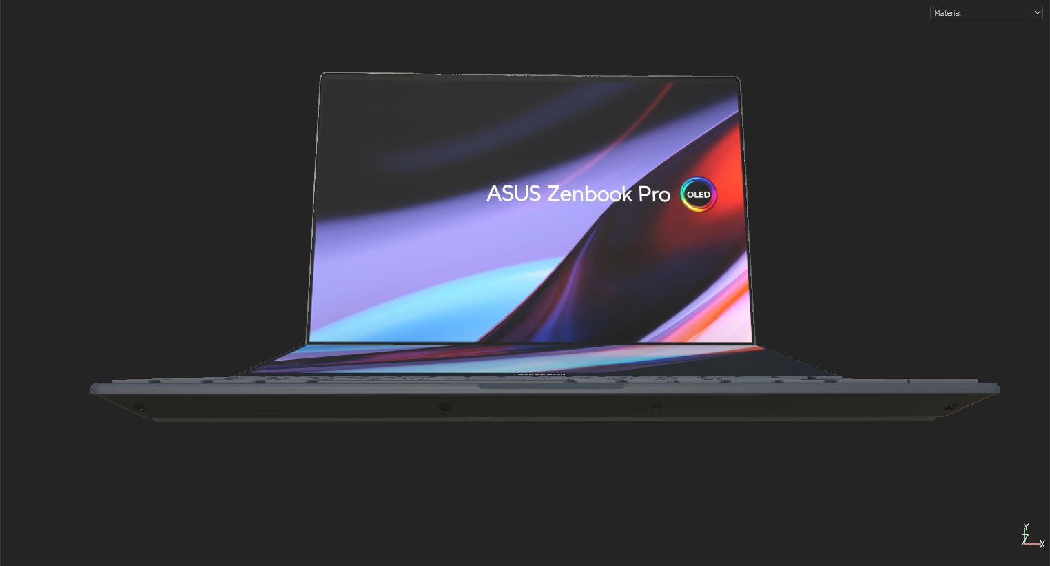 Asus Zenbook Duo Low-poly 3D model_6