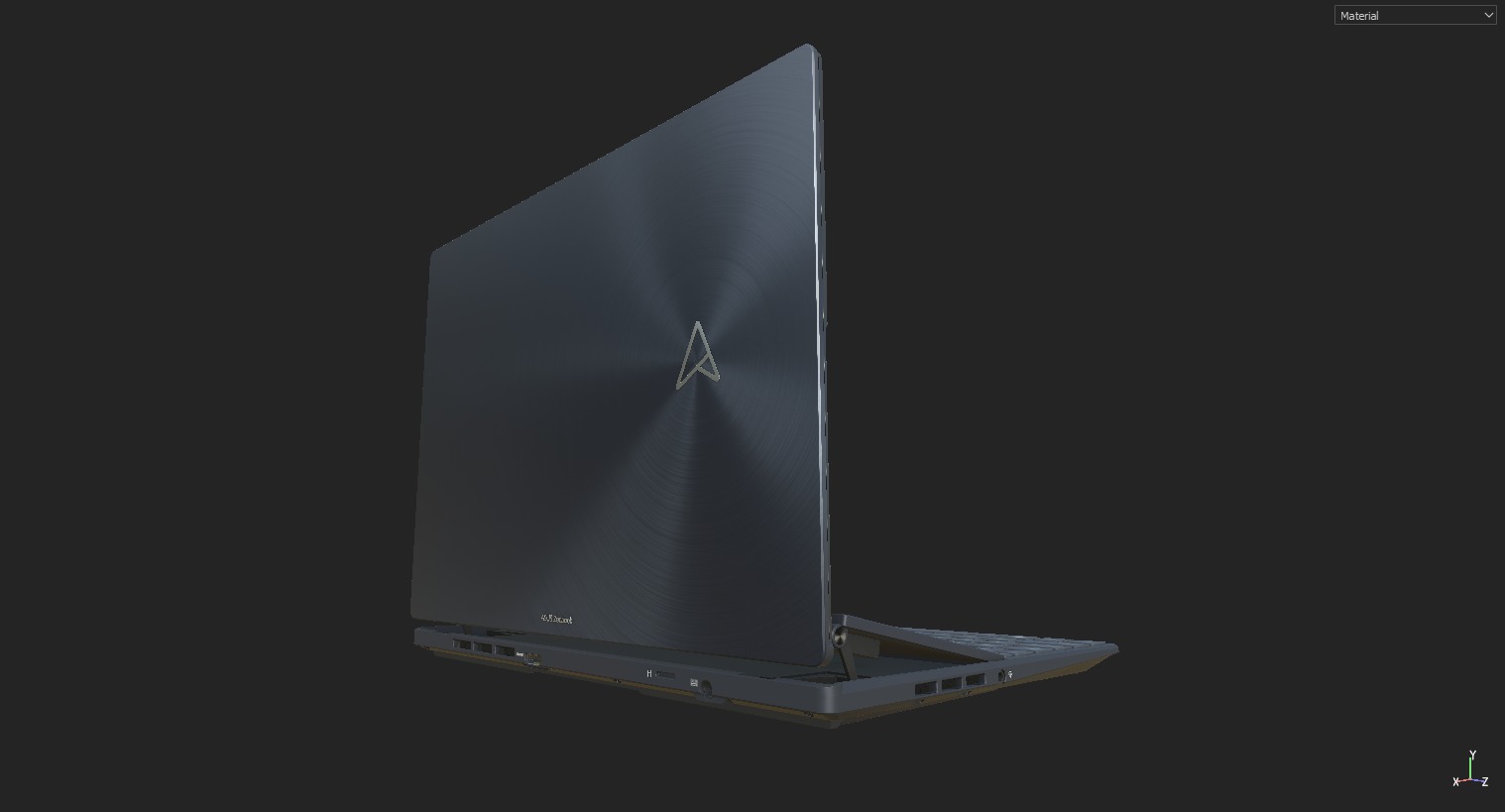 Asus Zenbook Duo Low-poly 3D model_2