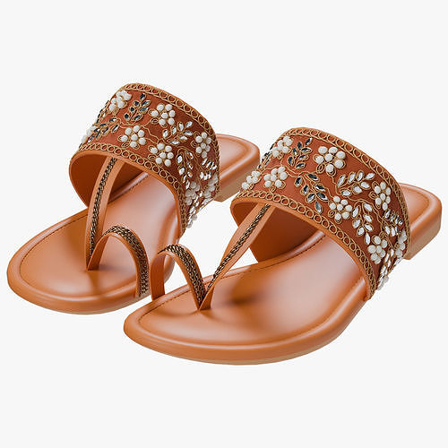 Women slipper Low-poly 3D model