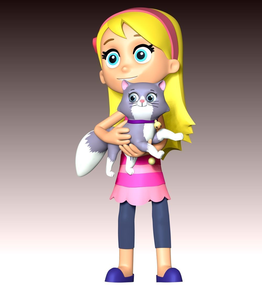 Katie And Cali Cat - PAW Patrol 3D print model_4