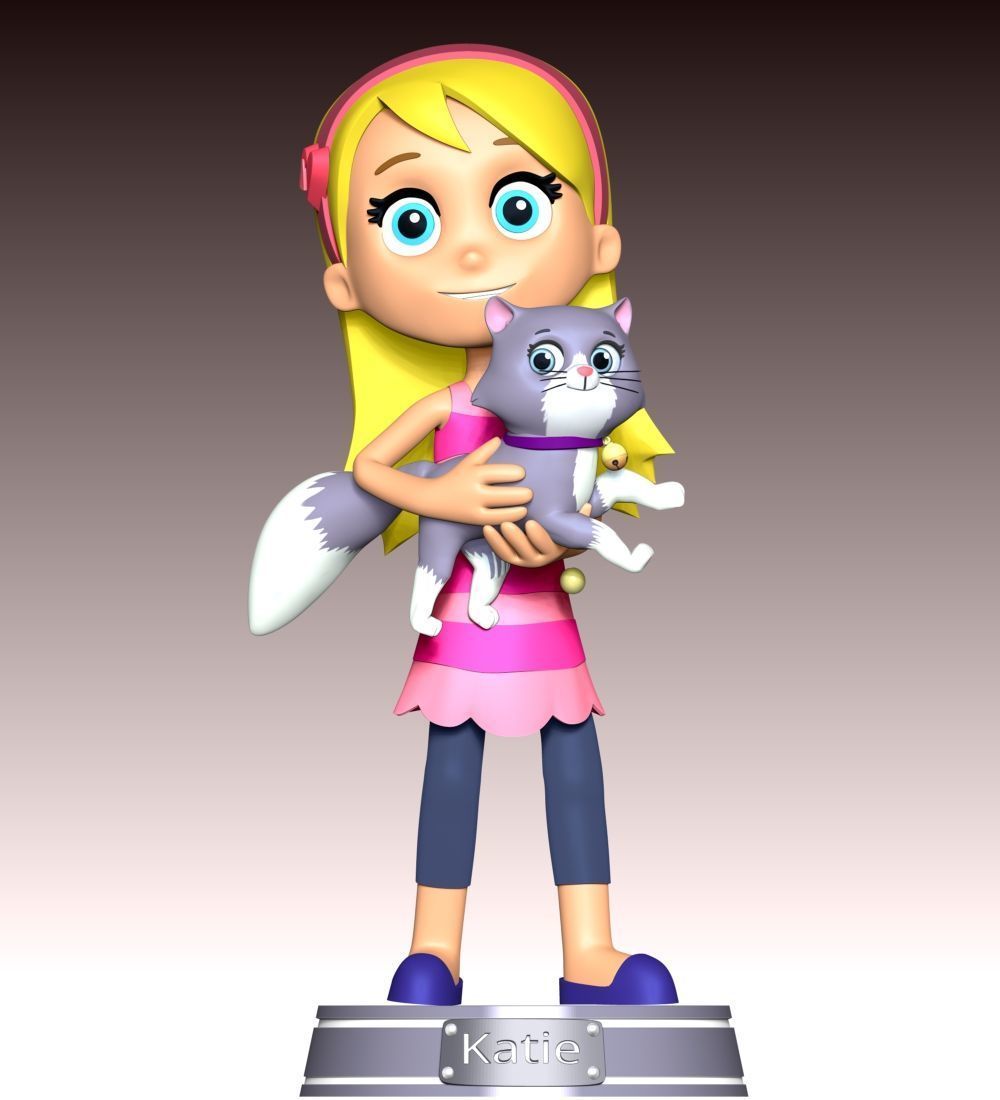 Katie And Cali Cat - PAW Patrol 3D print model_1