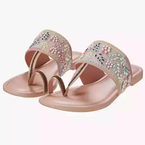 Women slipper 02 Low-poly 3D model