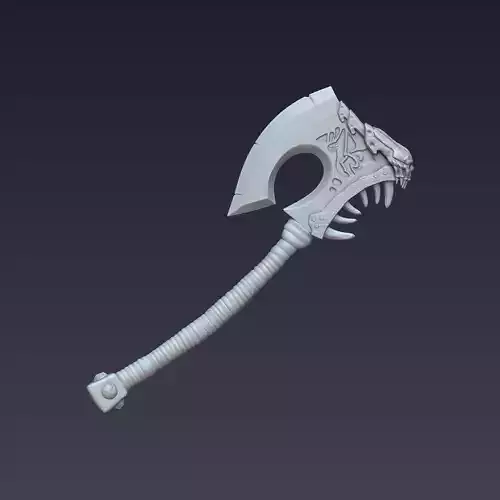 Gorehowl 3D Printable Model  Legendary Orc Axe