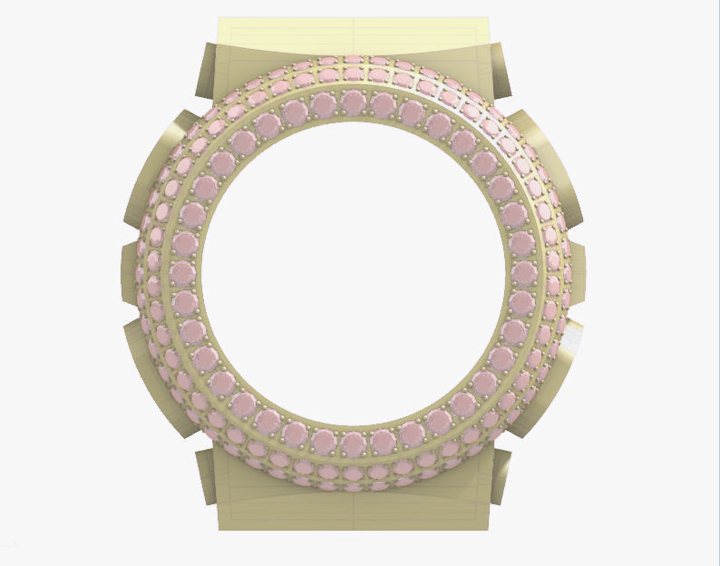 Watch Bezel Case GA 100 3D print model_6