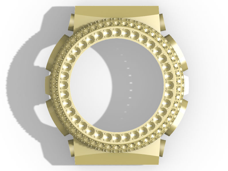 Watch Bezel Case GA 100 3D print model_3