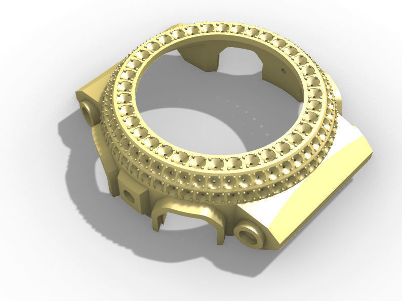 Watch Bezel Case GA 100 3D print model_4