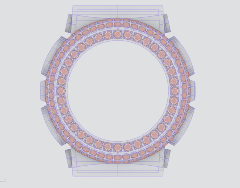 Watch Bezel Case GA 100 3D print model_7