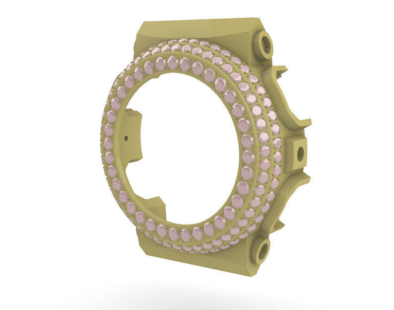 Watch Bezel Case GA 100 3D print model_8